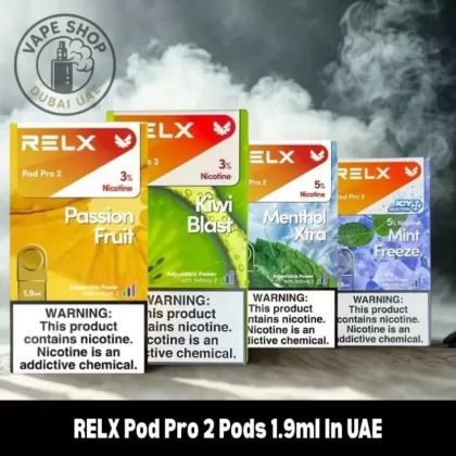 RELX Pod Pro 2 Pods 1.9ml In UAE - Banana Freeze – 3%, Blue Raspberry – 3% (667F72)