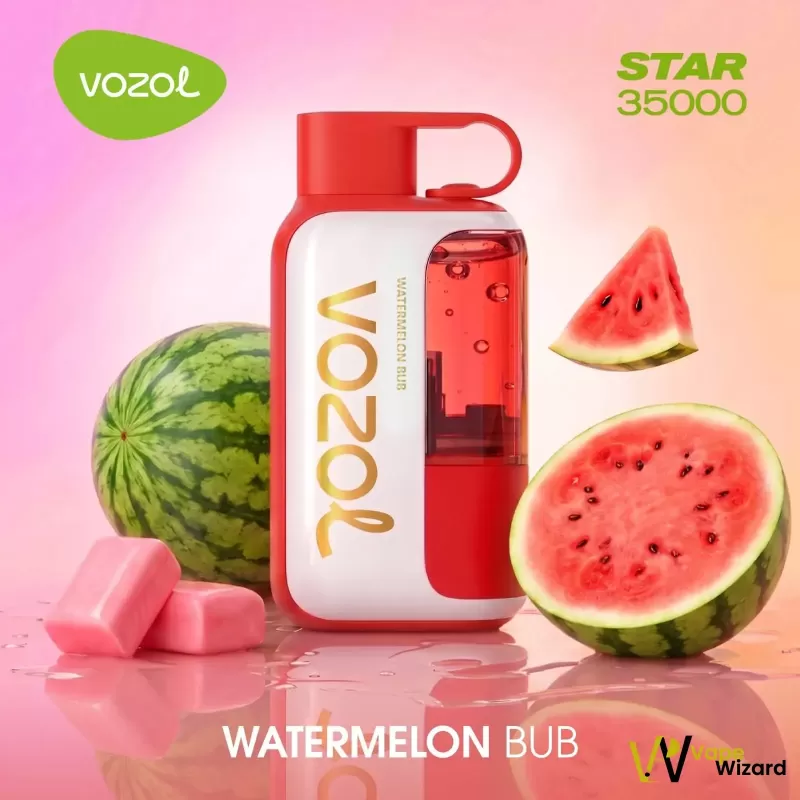 Vozol Star 35000 Puffs 50mg Nicotine Disposable Vape - Apricot Watermelon Ice, Blue Razz Ice; 10PCS-1BOX, 1PCS-1PACK (323CB3) - Image 2