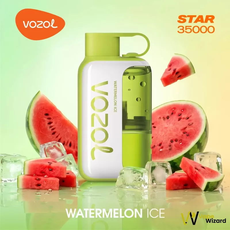 Vozol Star 35000 Puffs 50mg Nicotine Disposable Vape - Apricot Watermelon Ice, Blue Razz Ice; 10PCS-1BOX, 1PCS-1PACK (323CB3) - Image 3