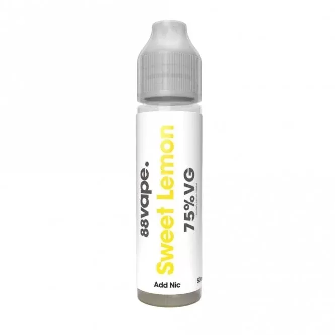 88vape Sweet Lemon (Lemon Sherbet) E Liquid – Add Nic Series (50ml Shortfill)