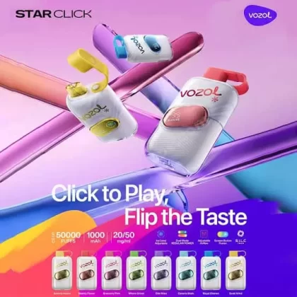 VOZOL STAR CLICK 50K PUFFS 50MG DISPOSABLE POD