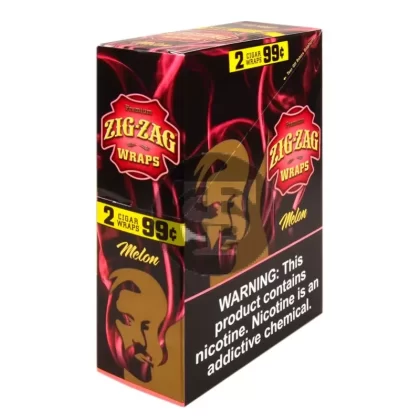 Zig Zag Wraps Premium Melon 25 Packs of 2, Pre-Priced 99c