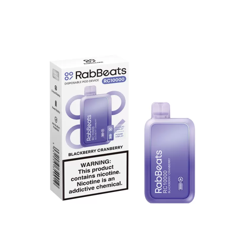 RabBeats RC10000 Rechargeable Disposable Vape - 10000 Puffs - Blueberry Mint - Image 2