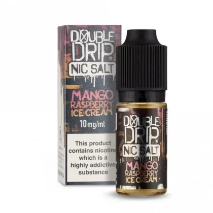 Double Drip Mango Raspberry Ice Cream Nic Salts E Liquid (10ml)