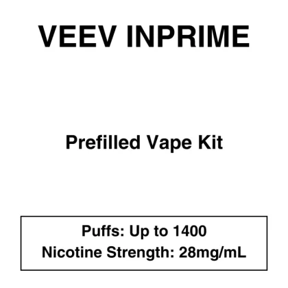 Veev inPrime – Prefilled Vape Kit – 28.5mg/mL – Up to 1400 Puffs