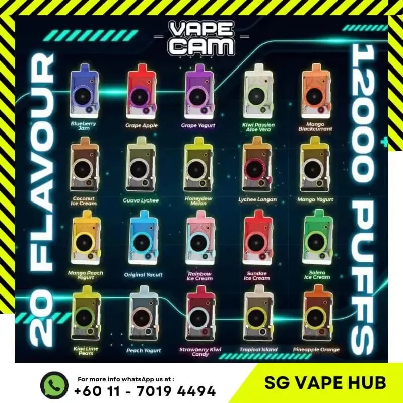 VAPECAM 12,000 Puffs - Starter Kit (Battery + Cartridge) / Blueberry Jam - Image 2