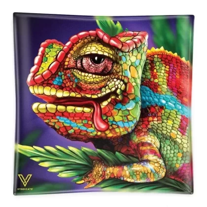 V Syndicate “Cloud 9 Chameleon” Glass Ashtray - Ejuicewarehouse