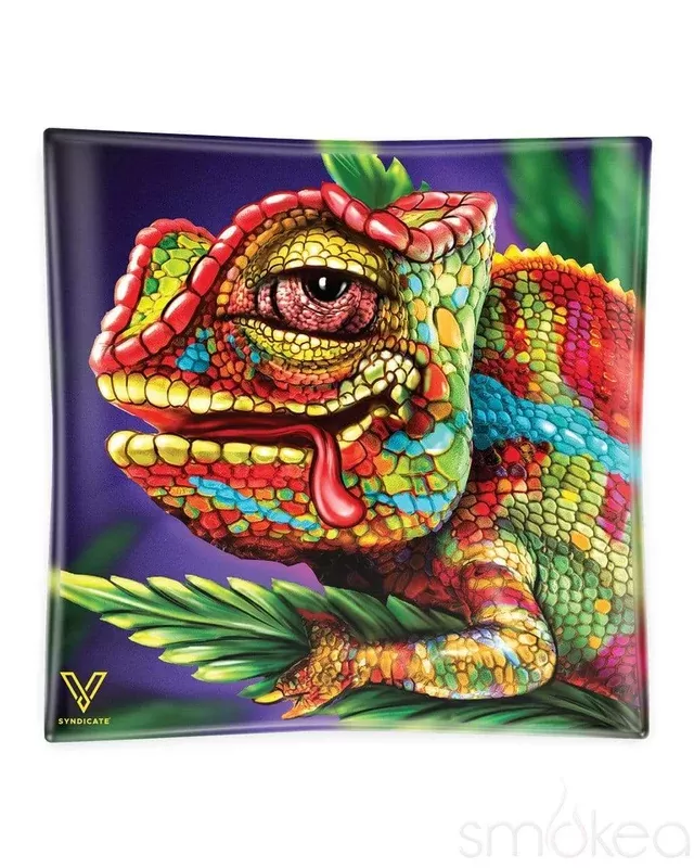 V Syndicate “Cloud 9 Chameleon” Glass Ashtray - Ejuicewarehouse