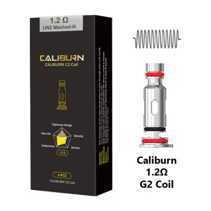 UWELL CALIBURN G2 G X REPLACEMENT COILS 4PCS - 1.2ohm G2 Meshed-H coils, 0.8ohm G2 Meshed-H coils