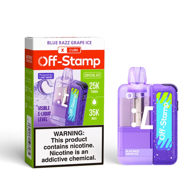 Off-Stamp X-CUBE "CRYSTAL CUBE" 35K Disposable KIT Powered By LOST MARY – 35000 Puffs - Black Mint - Image 3