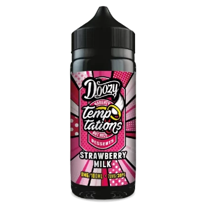 Doozy Temptations 100ml E-Liquid Shortfill Strawberry Milk - Vape Product