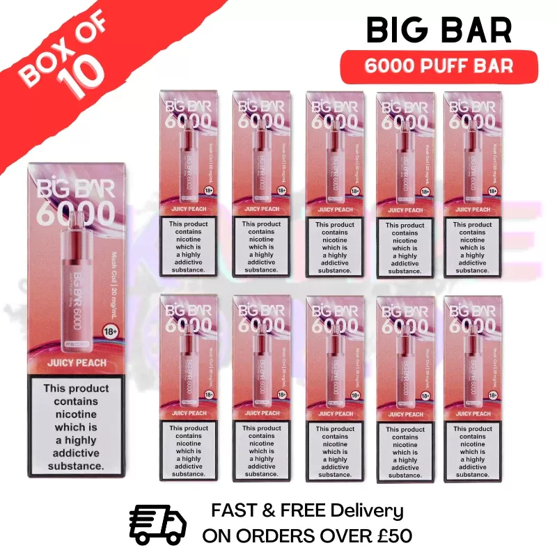 Juicy Peach Feoba PRO 6000 Puff 6K Box Of 10