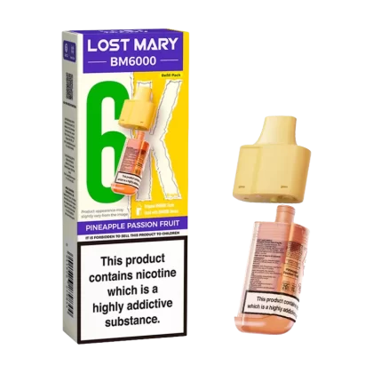 Pineapple Passion Fruit Lost Mary BM6000 Refill Pack - 20mg - Vape Product