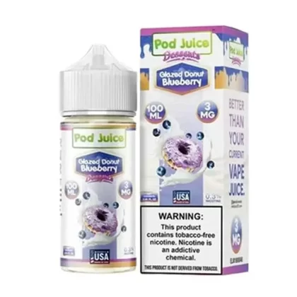 Glazed Donut Blueberry E-Liquid by Pod Juice - Size#100ml~Nicotine#3MG>6MG>0MG>12MG