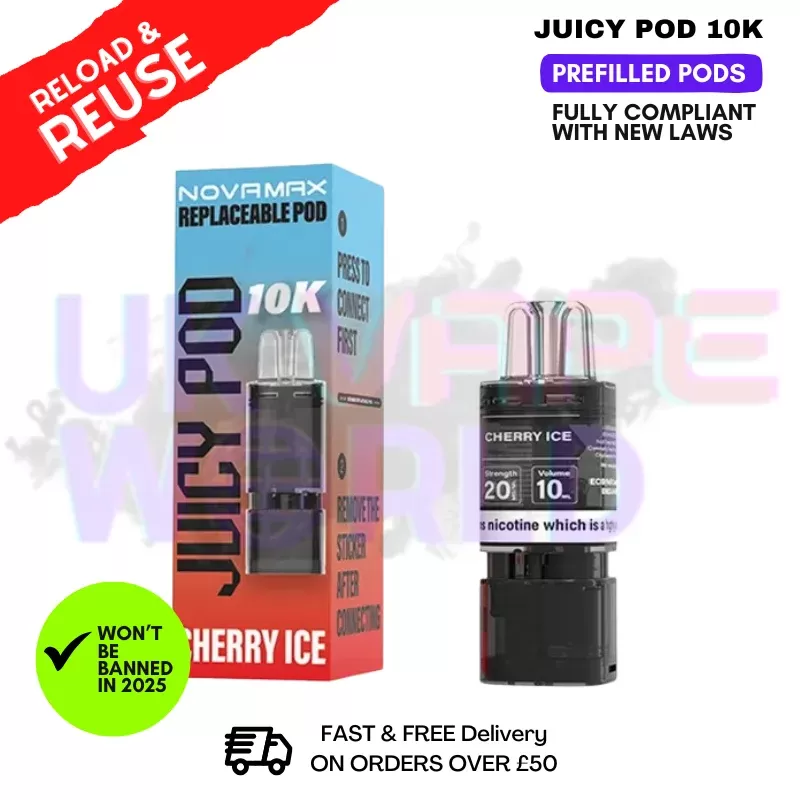 Cherry ICE Juicy Pod 10K Replacement Pod 12ML – £2.99
