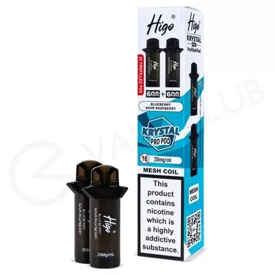 Blueberry Sour Raspberry Higo Krystal Pro 600 Prefilled Pods