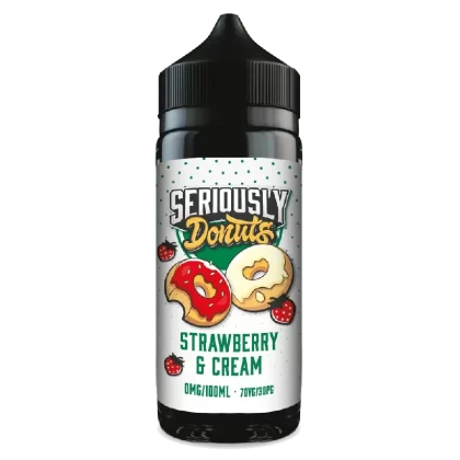 Doozy Seriously Donuts 100ml E-Liquid Shortfill Strawberry and Cream - Title#0mg