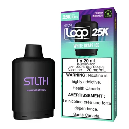 STLTH Loop 25K E-Liquid Pod Pack – White Grape Ice
