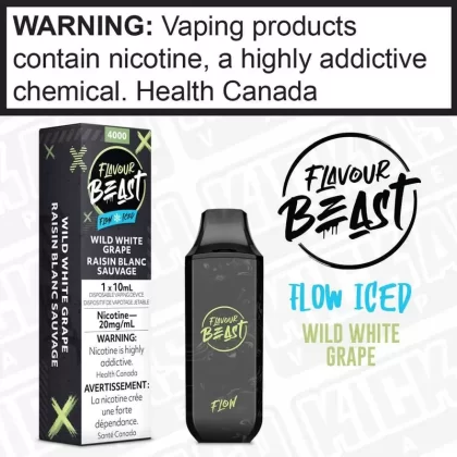 Wild White Grape Iced Flavour Beast Flow Disposable DNR-0925