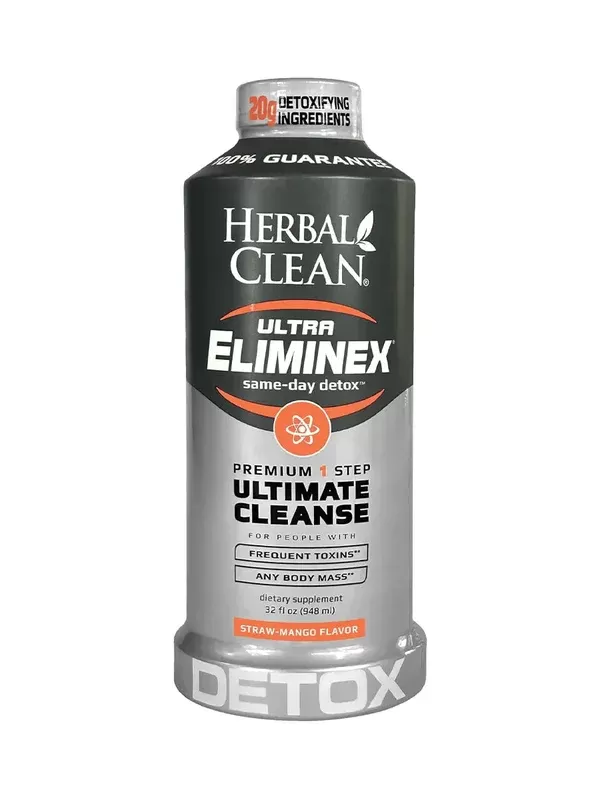 Straw-Mango Herbal Clean Ultra Eliminex Ultimate Cleanse Same-Day Detox 32 fl oz