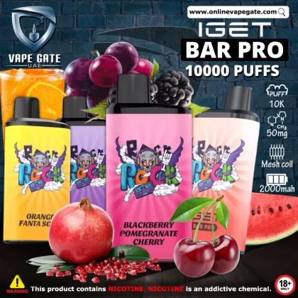Iget Bar Pro Disposable Pod Device (10,000 PUFFS) - Blueberry Ice / 50 mg