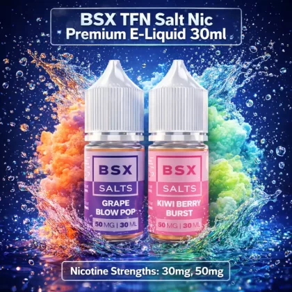 BSX TFN Salt Nic Premium E-Liquid 30ml - Blue Razz Lemonade / 50mg