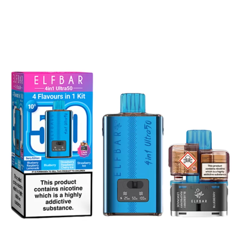 20mg Elf Bar 4 in 1 Ultra 50 Prefilled Pod Vape Kit - Vape Co - Image 2