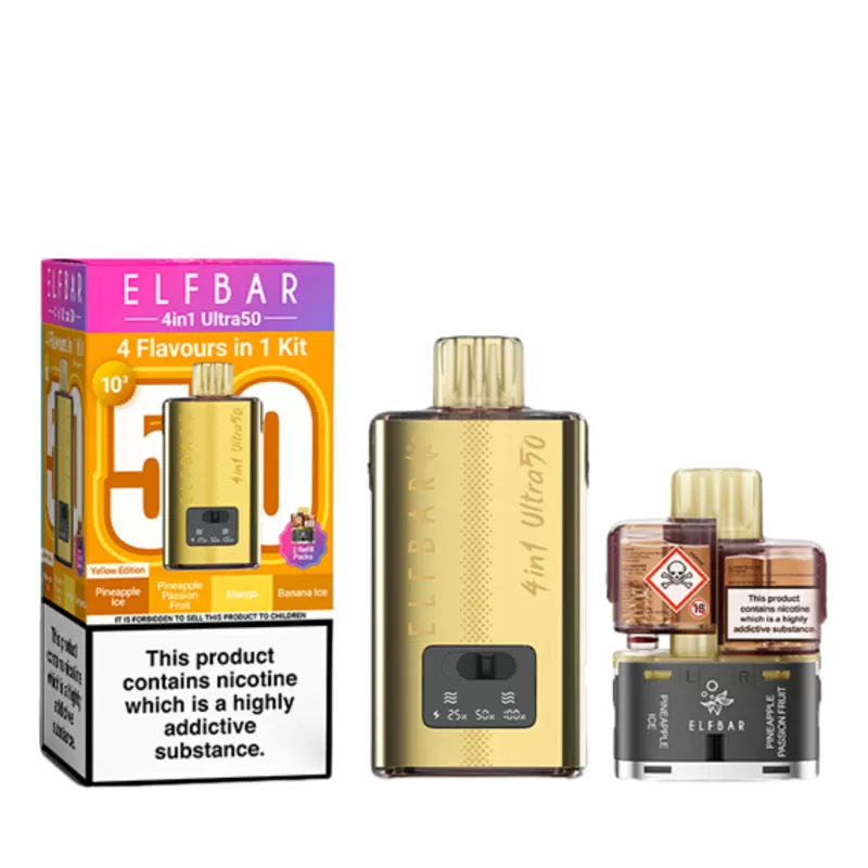 20mg Elf Bar 4 in 1 Ultra 50 Prefilled Pod Vape Kit - Vape Co - Image 3