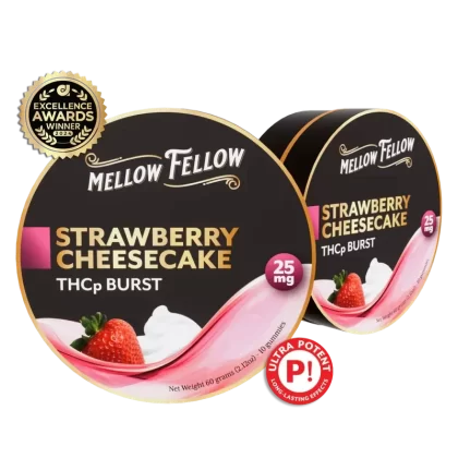 Mellow Fellow THCp Bursts Edibles – Strawberry Cheesecake – 25mg