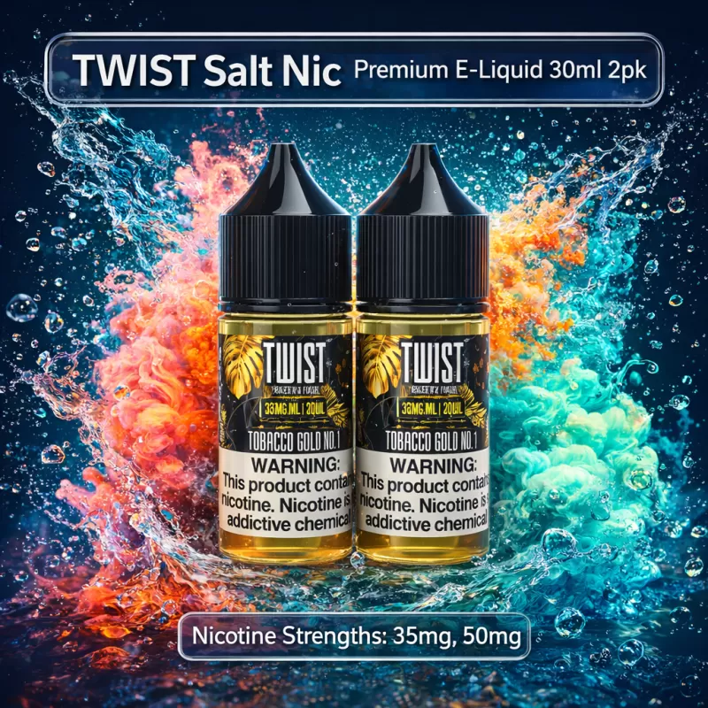 TWIST Salt Nic Premium E-Liquid 30ml 2pk - Purple Grape (Grape Berry Mix) / 35mg - Vapeciga