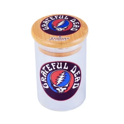 GRATEFUL DEAD GLASS STASH JAR - Pink Bear / 3.5 INCH
