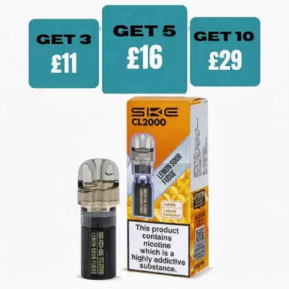SKE CL2000 Prefilled Replacement Pods - Bubble Cherry