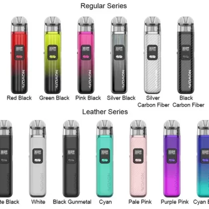 SMOK Novo Pro 30W Pod System Vape Kit - Black Carbon Fiber, Black Gun Metal Leather (8415B2)
