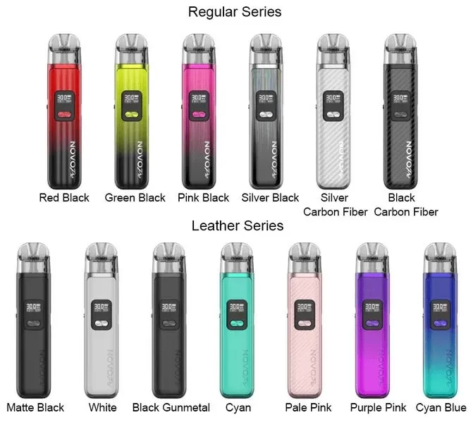 SMOK Novo Pro 30W Pod System Vape Kit - Black Carbon Fiber, Black Gun Metal Leather (8415B2)