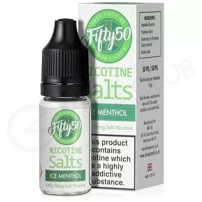 Ice Menthol Nic Salt Eliquid by Fifty 50