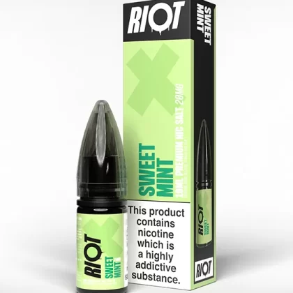 Sweet Mint Nic Salt E-Liquid - Riot X - 10mg - PG 50%