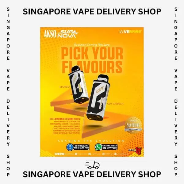 Akso Supa Nova 12000 Puffs - Starter Kit (Device + Cartridge) / Vanilla Tobacco - Image 3
