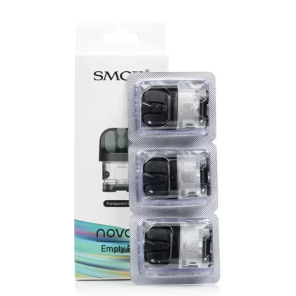 SMOK Novo 4 Replacement Empty Pod Cartridge 2ml (3pcs/pack) - Color#Transparent Black>Transparent