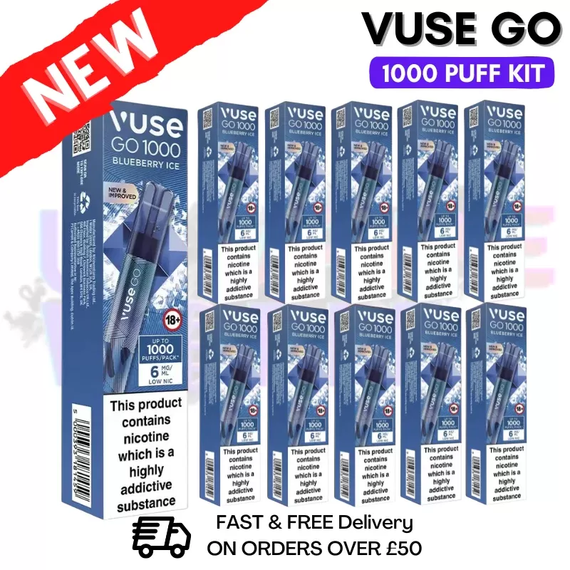 Vuse Go 1000 Blueberry ICE Box Of 10 – £19.99