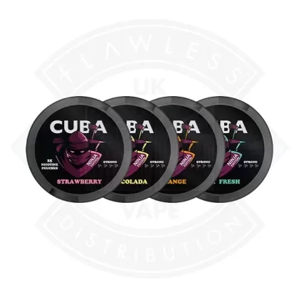 CUBA Ninja Nicotine Pouch - Strength#30mgBubblegum>Coconut>Energy>Ice Cool>Mint Fresh>Orange>Pinacolada>Strawberry