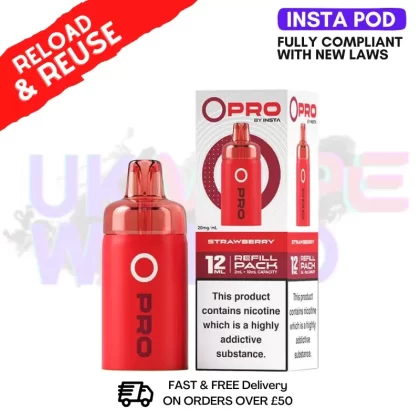 20MG Strawberry Insta O Pro Refil Pack (12ML)