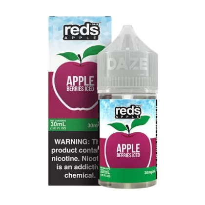7 Daze Reds Salts Apple Berries Iced Nic Salt Vape Juice 30ml - Eightvape