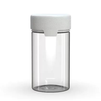 CHUBBY GORILLA | Child Resistant Clear Plastic Aviator Container w/ White Cap | 150mL – 5oz – 300 Count
