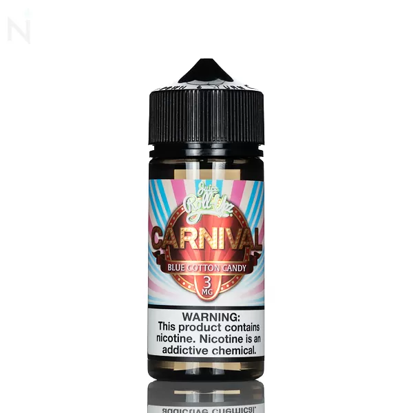 Juice Roll Upz E-Liquid - Carnival Blue Cotton Candy - 100mL - 6mg