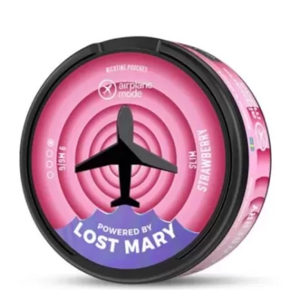 Lost Mary Airplane Mode Nicotine Pouches – Strawberry - Strength#9mg>18mg>30mg