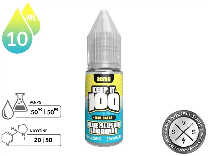 Blue Slushie Lemonade by Keep It 100 Bar Salt 10ml - Image 2
