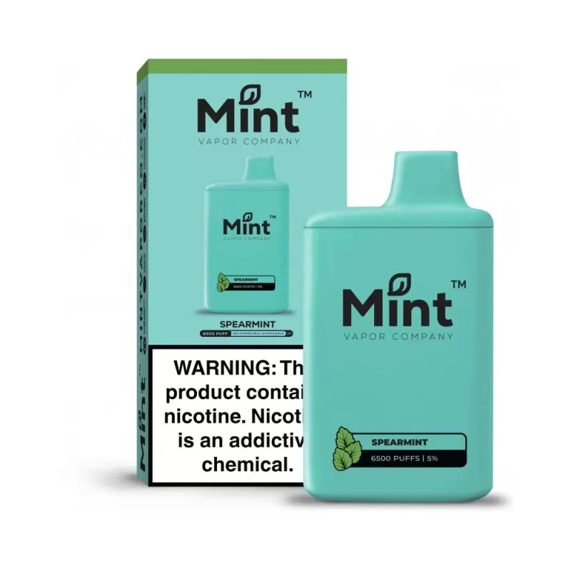 MNKE Bars Disposable Vape – Spearmint (20, 50 mg) 6500 Puffs