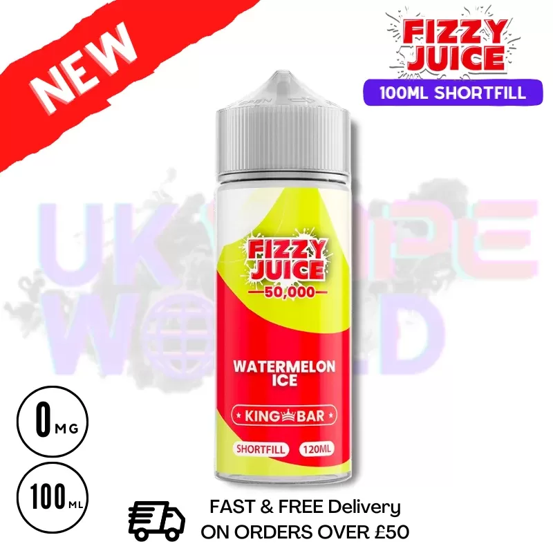 Watermelon Ice Fizzy Juice 100ml E-Liquid – £7.99