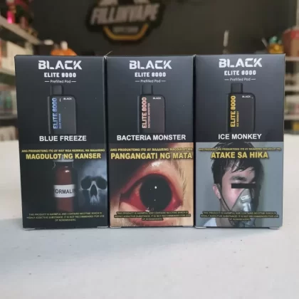 Black Elite 8000 puffs prefilled disposable pod - cheer blast (lychee)