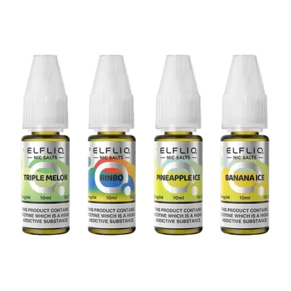 Elf Bar ELFLIQ 10ml e liquid 5mg strength - Flavour#Apple Peach>Elfbull Ice>Apple Blackcurrant>Gami>Grape Berry>Mint Tobacco>Peace Mint>Sour Lemon (8F8C99)